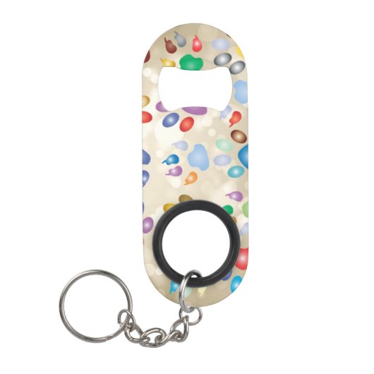 Farbenfrohe Hundekuppeldrucke, Bokeh Mini Flaschenöffner (Vorderseite)