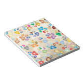 Farbenfrohe Hundekuppeldrucke, Bokeh Notizblock (angewinkelt)