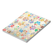 Farbenfrohe Hundekuppeldrucke, Bokeh Notizblock (Rotiert)