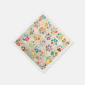 Farbenfrohe Hundekuppeldrucke, Bokeh Serviette (Ecke)