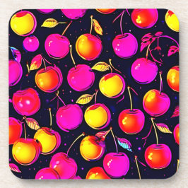 Farbenfrohe Hundemalerei Getränkeuntersetzer