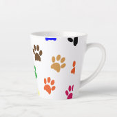 Farbenfrohe Hundepapierdrucke Milchtasse (Rechts)