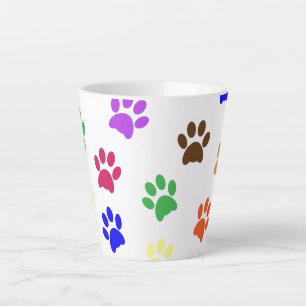 Farbenfrohe Hundepapierdrucke Milchtasse
