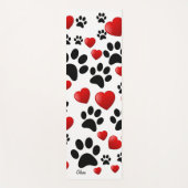 Farbenfrohe Hundepapierdrucke und Herz-Individuell Yogamatte (Vorderseite)