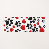 Farbenfrohe Hundepapierdrucke und Herz-Individuell Yogamatte (Vorderseite (Horizontal))