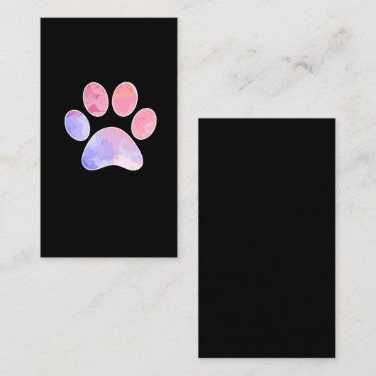 Farbenfrohe Hundepuppe Visitenkarte (Vorne/Hinten)