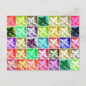 Farbenfrohe Hundeschirdin Pop Art Horizontal Postkarte (Vorderseite)