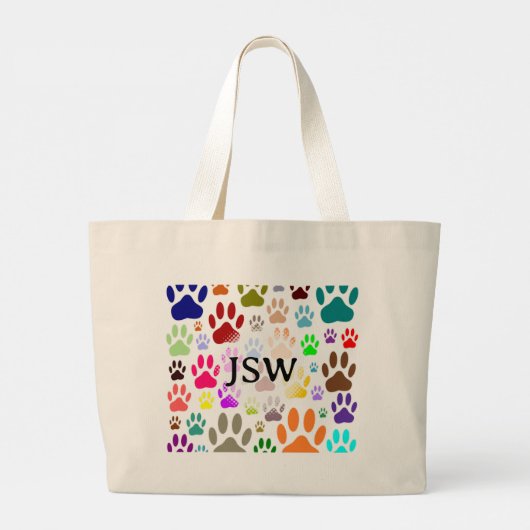 Farbenfrohe Hundeschlitten drucken über ganz indiv Jumbo Stoffbeutel (Rückseite)