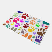 Farbenfrohe Hundeschraube druckt überall Fußmatte (Schrägansicht)