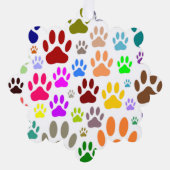 Farbenfrohe Hundeschraube druckt überall Ornament Karte (Vorderseite)