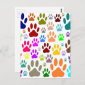 Farbenfrohe Hundeschraube druckt überall Postkarte (Vorne/Hinten)