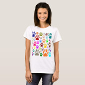 Farbenfrohe Hundeschraube druckt überall T-Shirt (Vorne ganz)