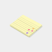 Farbenfrohe Hundespeicher, 4x3 geflochten Post-it Klebezettel (angewinkelt)