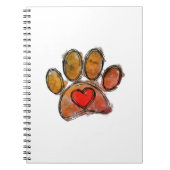 Farbenfrohe Hündin Lover Zeichnend Wasserfarbe Notizblock (Vorderseite)