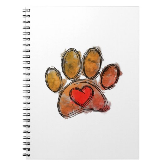 Farbenfrohe Hündin Lover Zeichnend Wasserfarbe Notizblock (Vorderseite)