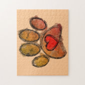 Farbenfrohe Hündin Lover Zeichnend Wasserfarbe Puzzle (Vertikal)