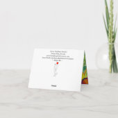 Farbenfrohe Hündin und Katze Adoptierte mir Grußka Karte (Rückseite)