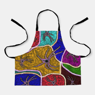 Farbenfrohe Huntsman Spider Dot Art, Kids Schürze