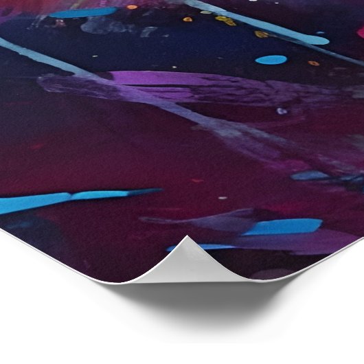 Farbenfrohe Husky Art Poster (Ecke)