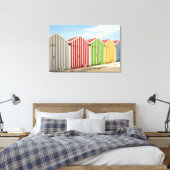 Farbenfrohe Hütten am Strand Leinwanddruck (Insitu (Schlafzimmer))