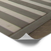 Farbenfrohe Hütten am Strand Poster (Ecke)