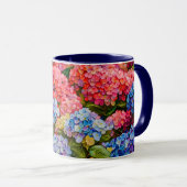 Farbenfrohe Hydrangea Blume Art Tassen Cup (VorderseiteRechts)