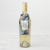 Farbenfrohe Hydrangea-Blume Hochzeit Flaschenanhänger (Auf Flasche)