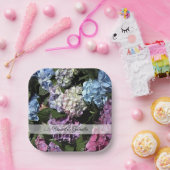 Farbenfrohe Hydrangea-Blume Hochzeit Pappteller (Party)