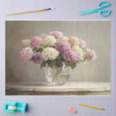 Farbenfrohe Hydrangea Bouquet Stillleben Decoupage Seidenpapier (Basteln)