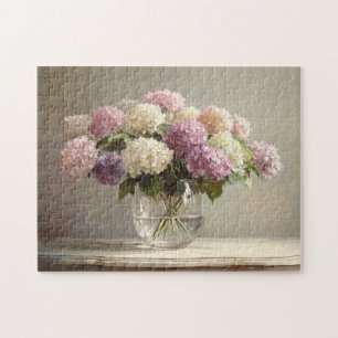 Farbenfrohe Hydrangea Bouquet Stillleben Puzzle