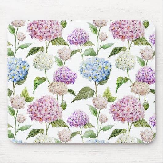 Farbenfrohe Hydrangea Maus Pad Mousepad (Vorne)