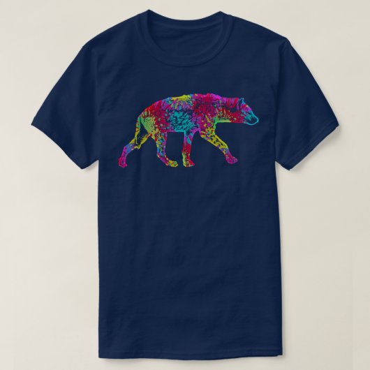 Farbenfrohe Hyena 17 T-Shirt (Design vorne)
