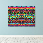 Farbenfrohe Hypnotic Voyage Geometric Art Pattern Leinwanddruck (Insitu (Holzboden))