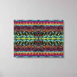 Farbenfrohe Hypnotic Voyage Geometric Art Pattern Leinwanddruck