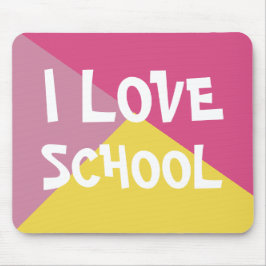 Farbenfrohe I Liebe School Girl Pink, benutzerdefi Mousepad