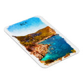 Farbenfrohe Ibiza Spanien Wasserfarbenwelt Landsch Magnet (Rechte Seite)