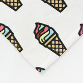 Farbenfrohe Ice Creme Muster Fleecedecke (Ecke)