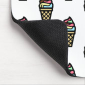 Farbenfrohe Ice Creme Muster Mousepad (Ecke)