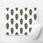 Farbenfrohe Ice Creme Muster Mousepad (Mit Mouse)