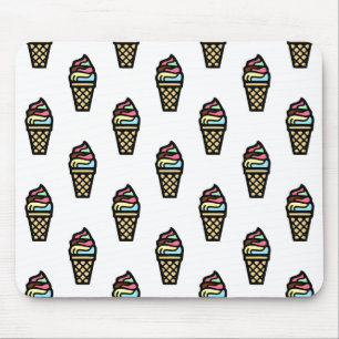 Farbenfrohe Ice Creme Muster Mousepad