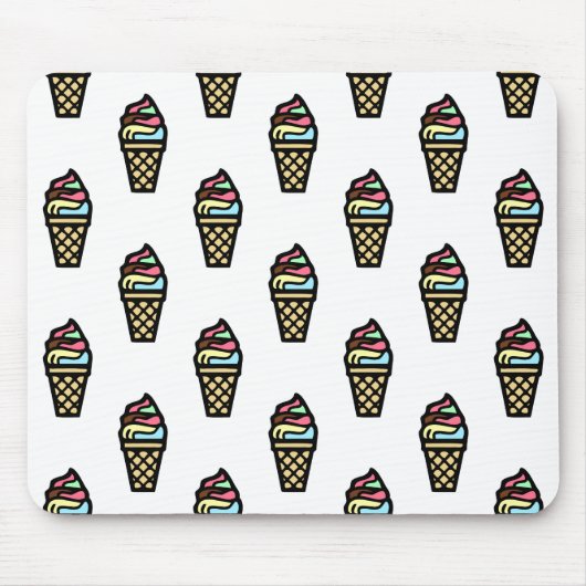Farbenfrohe Ice Creme Muster Mousepad (Vorne)