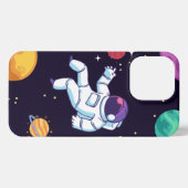 Farbenfrohe Illustration Astronaut iPhone Case 13p Hülle (Rückseite (Horizontal))