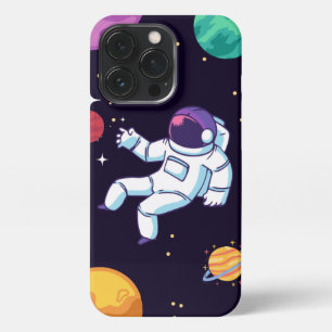 Farbenfrohe Illustration Astronaut iPhone Case 13p 13 Pro Hülle