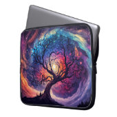 Farbenfrohe Illustration des nächtlichen Sonnensch Laptopschutzhülle (Vorderseite Links)