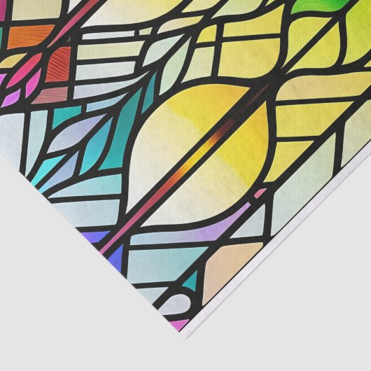 Farbenfrohe Illustration Seidenpapier (Ausschnitt)