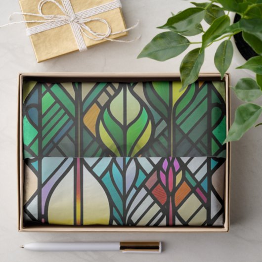 Farbenfrohe Illustration Seidenpapier (Geschenk)