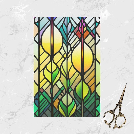 Farbenfrohe Illustration Seidenpapier