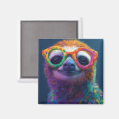 Farbenfrohe Illustration zum Faulenzen mit Brillen Magnet (Vorderseite/Rückseite)