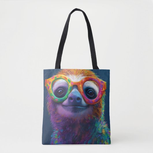 Farbenfrohe Illustration zum Faulenzen mit Brillen Tasche (Vorderseite)