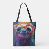 Farbenfrohe Illustration zum Faulenzen mit Brillen Tasche (Rückseite)